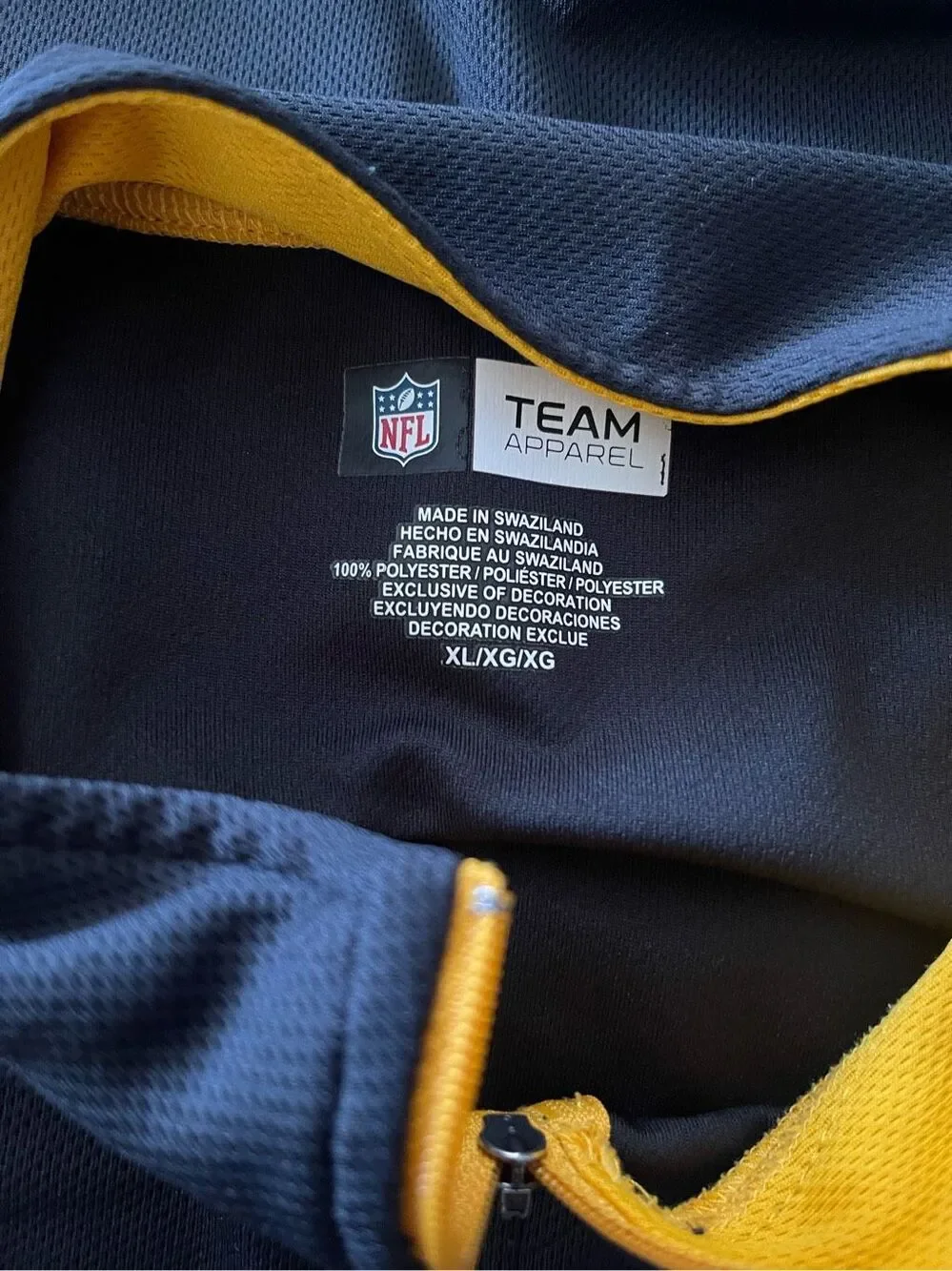 NFL Team Apparel Mens Black Long Sleeve Pittsburgh Steelers Sweatshirt XL